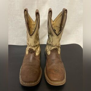 Smokey Mountain scout boys Brown and Tan Western Boots Sz 10